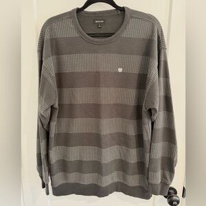 Brixton Charcoal and Light Gray Patterned Sweater